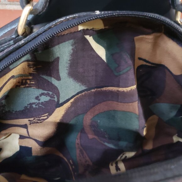 BNWT DE CASTA Colombiano made black leather satchel / shoulder in classic black - Picture 8 of 10